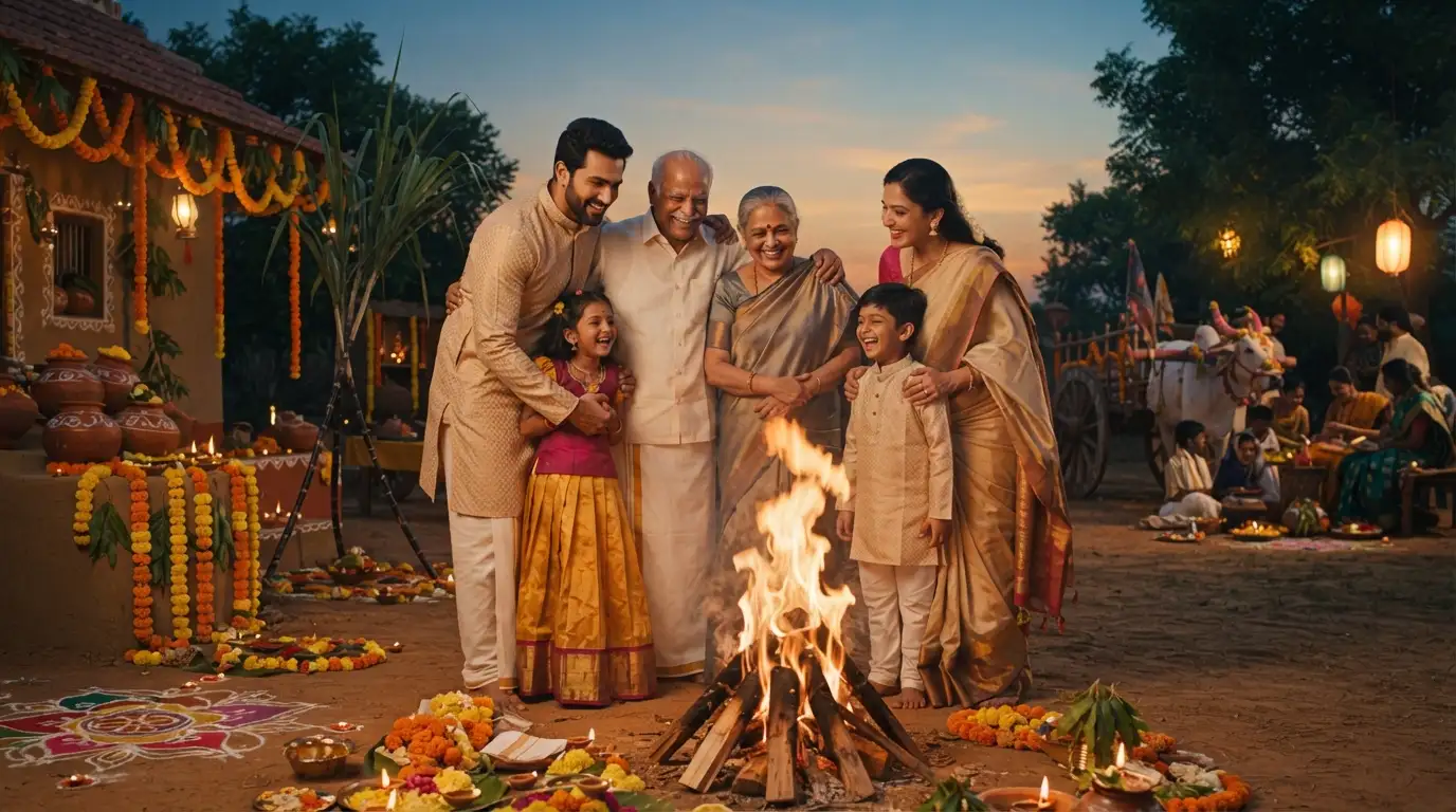 Family Hppy Bhogi Wishes