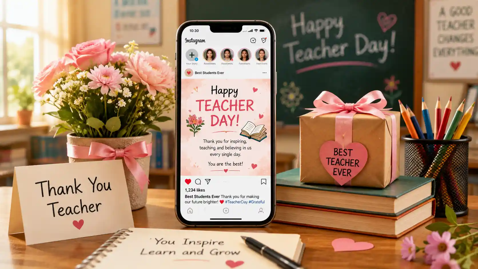 Social Media Teacher Day Captions