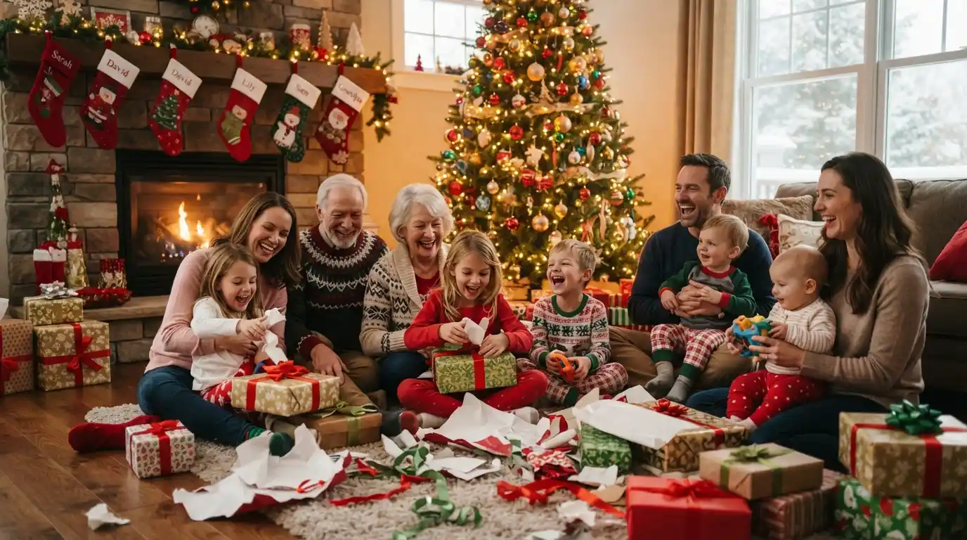 Family Christmas Morning Wishes