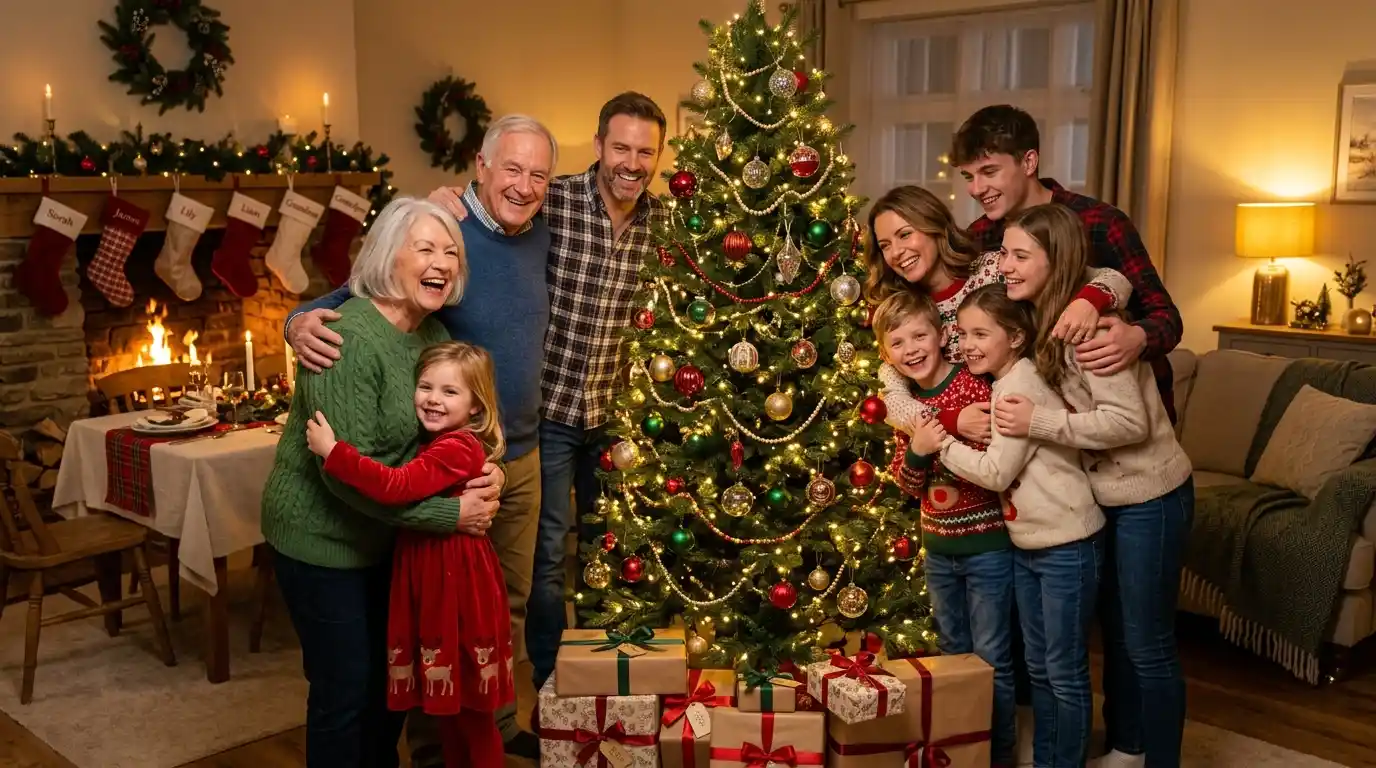 family cute merry christmas wishes
